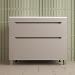 Style Line Тумба под раковину Остин 100 крем – фотография-3